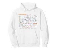 London UK Metro Train Railway - Souvenir Route Map Europe Sudadera con Capucha