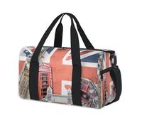 London Union Jack - Bolsa de lona deportiva vintage para fin de semana, bolsa de noche, casual, viajes, gimnasio, para niños, niñas, niños, mujeres y hombres