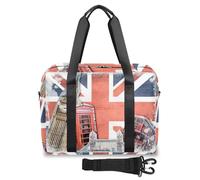 London Union Jack - Bolsa de viaje vintage para mujeres, hombres, niñas y niños, bolsa de fin de semana, bolsa de viaje grande de 32 litros, bolsa grande para viajes, deportes, gimnasio, color, Big,