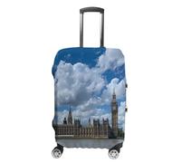 London View of Westminster Bridge with Thames River Travel Luggage Cover Washable Anti-Scratch Baggage Suitcase Protector, Estilo:, XL