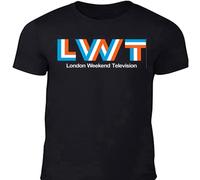 London Weekend Television TV Lwt Retro BBC Vintage Regional 1970S B Unisex T-Shirt Printed tee Black Mens Top Shirt L