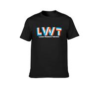 London Weekend Television TV Lwt Retro BBC Vintage Regional 1970S T-Shirt Graphic tee Printed Top Mens Shirt Black L