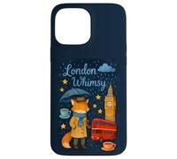 London Whimsy Fox con Big Ben y Tea Time Vibes Carcasa para iPhone 13 Pro MAX