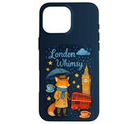 London Whimsy Fox con Big Ben y Tea Time Vibes Carcasa para iPhone 16 Pro MAX