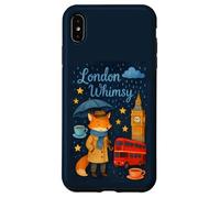 London Whimsy Fox con Big Ben y Tea Time Vibes Carcasa para iPhone XS MAX