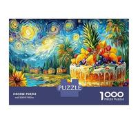 Londra Carta Frutti a la Van Gogh Puzzle da Incastrare Set per Adulti Regalo Educativo Attività Rilassante 70x50cm/1000 Pezzi