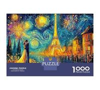 Londra Cartone Torre Eiffel e Cielo Stellato Puzzle da Incastrare Classico Regalo Collezionabile Segreto di Babbo Natale 52x38cm/1000 Pezzi
