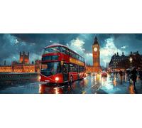Londres 5D Diamond Painting, El Gran Ben Diamond Painting Adultos, DIY Cuadro Diamante Accesorios, 5D Dibujos con Diamantes Art Kit Manualidades Adultos, Regalo, Primavera Decoracion, 200x100cm M-6167