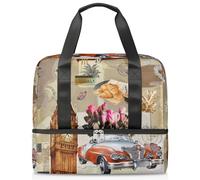 Londres Big Ben - Bolsa deportiva vintage para mujeres, hombres, niños, Kirls, 21 L, bolsas de fin de semana para la noche, bolsa de mano separada para viajes, gimnasio, yoga, color, 21L, Organizador