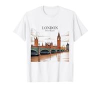 Londres Big City Travel Souvenir UK Urban British Fashion Camiseta