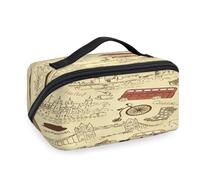 Londres City Landmarks - Bolsas de maquillaje de viaje para mujeres, hombres, niñas, niños, bolsa de lavado de Londres, bolsa de aseo portátil, organizador de artículos de tocador cosméticos