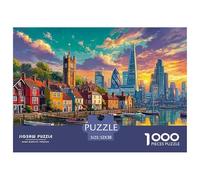 Londres Cityscape con Puzzle 1000 Piezas Pasatiempo Creativo Clásicos Regalos Obra De Arte Rompecabezas Juguetes Desafiantes para Adultos Y Niños 52x38cm/1000pcs