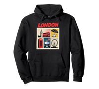 Londres Ciudad Inglaterra Iconos Gran Torre Rojo Autobús Taxi Souvenir Sudadera con Capucha