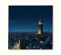 Londres Diamond Painting Kit Completo Adultos, Diamond Painting El Gran Ben Pintura Diamante Adultos Niños DIY Strass Punto de Cruz Puzzle Manualidades Kit para Decoración Hogar Regalo 60x60cm uj0-24f