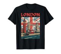 Londres Icons Gran Reloj Puente Ben Tower Red Bus Souvenir Camiseta