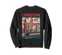 Londres Icons Gran Reloj Puente Ben Tower Red Bus Souvenir Sudadera