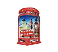 Londres Inglaterra 3D Teléfono Cabina Refrigerador Imán Recuerdos Hechos a Mano Resina Pegatinas magnéticas Decoración de la Cocina del hogar, Reino Unido Imán de Nevera Colección Regalo