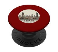 Londres Inglaterra | Gráfico Souvenir Tourist London City PopSockets PopGrip Adhesivo