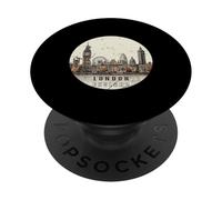 Londres Inglaterra | Gráfico Souvenir Tourist London City PopSockets PopGrip Adhesivo