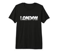 Londres, Inglaterra, hito, Silueta, Vacaciones, diseño Camiseta Premium