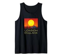 Londres Inglaterra Horizonte Reino Unido Cultura Británica Atardecer Camiseta sin Mangas