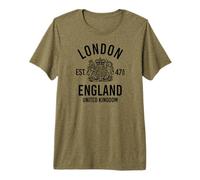 Londres Inglaterra Reino Unido Negro Print Camiseta Premium