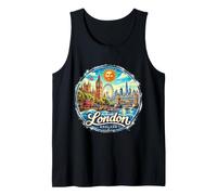 Londres, Inglaterra, Reino Unido, Postal Vintage Camiseta sin Mangas