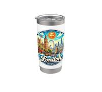 Londres, Inglaterra, Reino Unido, Postal vintage Vaso térmico de acero inoxidable de doble pared
