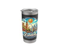 Londres, Inglaterra, Reino Unido, Postal vintage Vaso térmico de acero inoxidable de doble pared