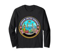 Londres Inglaterra Round Travel Souvenir Landmark Turista Regalo Manga Larga