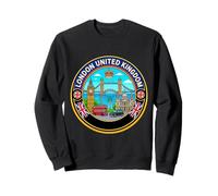 Londres Inglaterra Round Travel Souvenir Landmark Turista Regalo Sudadera