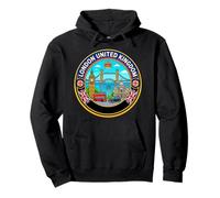 Londres Inglaterra Round Travel Souvenir Landmark Turista Regalo Sudadera con Capucha
