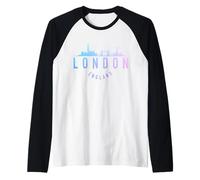 Londres, Inglaterra, Skyline Pride, recuerdo del Reino Unido Camiseta Manga Raglan