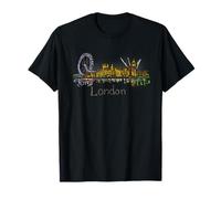 Londres Noche Inglaterra Viaje Souvenir City Landmark Gift Camiseta