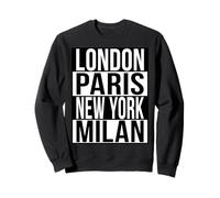 Londres París Nueva York Milán - 4 CIUDADES DE MODA DEL MUNDO Sudadera
