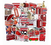 Londres pegatinas bus rojo London stickers pegatinas viajes pegatina vsco para maletas cuadernos mac laptop pegatinas banderas Reino Unido England Inglaterra red bus