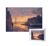 Londres Puzzle 1500 Piezas,Rompecabezas Adultos de Madera,Puente De Brooklyn Puzzles Juegos Divertidos/Relajantes/Desafiantes para Adultos Principiantes,como Regalo para Amigos y Seres Queridos M-218