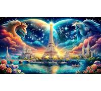 Londres Puzzle Imposible,desafío for Adults Entretenimiento Creativo 1000 Piezas Obra de Arte de Juego de para Adultos y niños 38x52cm/1000pcs