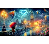 Londres Puzzle Imposible,desafío para Adultos Juego Educativo 1000 Piezas Obra de Arte de Juego de para Adultos y Niños Mayores de 12 años 75x50cm/1000pcs