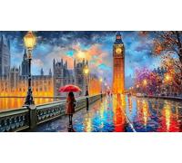 Londres Puzzles Imposible,desafío para Adultos Juego edugatoivo 1000 Piezas Obra de Arte de Juego de para Adultos y Niños a Partir de 12 Años 38x26cm/1000pcs