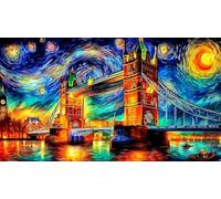 Londres Rompecabezas Imposible,desafío for Adults Juego edugatoivo 1000 Piezas Obra de Arte de Juego de para Adultos y Niños a Partir de 12 Años 75x50cm/1000pcs