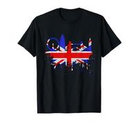 Londres Skyline England Love Union Jack Bandera del Reino Camiseta
