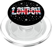 Londres Snowy Christmas UK Flag Style PopSockets PopGrip para MagSafe