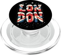 Londres Snowy Christmas UK Flag Style PopSockets PopGrip para MagSafe
