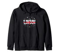 Londres Snowy Christmas UK Flag Style Sudadera con Capucha