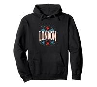 Londres Snowy Christmas UK Flag Style Sudadera con Capucha