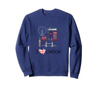 Londres Souvenir City Vintage British Flag Men Women Gift Sudadera