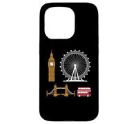 Londres Souvenir Vintage London Sights For London with Love Carcasa para iPhone 15 Pro