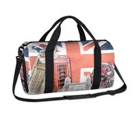 Londres Union Jack - Bolsa de lona deportiva vintage para fin de semana, bolsa de noche, casual, viajes, gimnasio, equipaje, bolsa de lona para niños, niñas, niños, mujeres y hombres