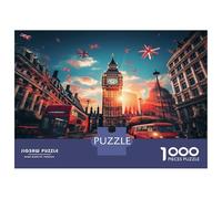 Londres Urbano Rompecabezas del Desarrollo Cognitivo 1000 Piezas Calle Big Ben para Aprendizaje Y Diversión En Casa, Una Gran Idea De Regalo para El Desarrollo Mental 70x50cm/1000pcs
